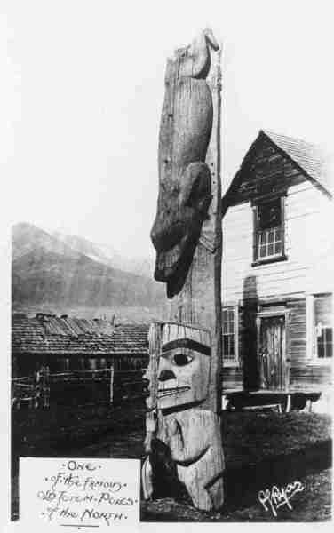 One of the Famous Old Totem Poles of the North