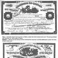 Samples of land scrip documents
